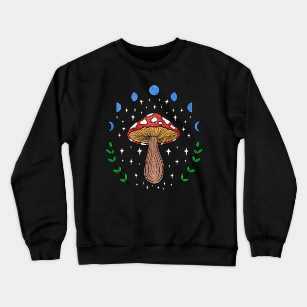 Celestial Mushroom w/ no back Crewneck Sweatshirt by Ur Local Hippie